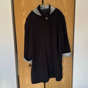 *NEW*Never Worn* Black Rain Trench Coat 3X Pennington